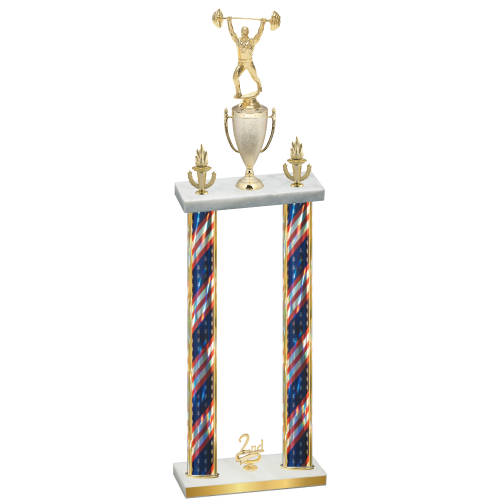 Double Flag USA Second Place Weights Trophy
