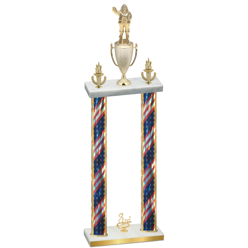 Double Flag USA Third Place Holiday Trophy