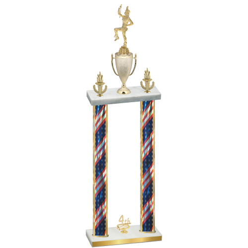 Double Flag USA Fourth Place Majorette Trophy