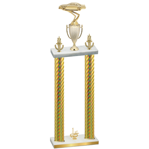 Double Gold Carbon Fiber First Place Cars Trophy