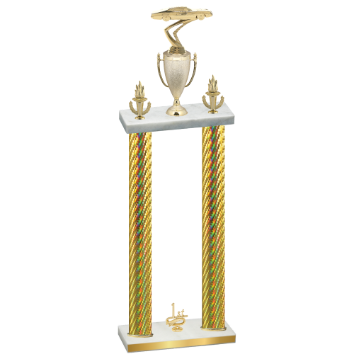 Double Gold Carbon Fiber First Place Cars Trophy