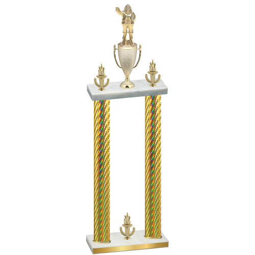 Double Gold Carbon Fiber Victory Holiday Trophy