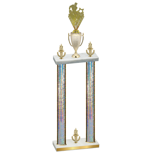 Double Silver Glacier Victory Rugby Trophy