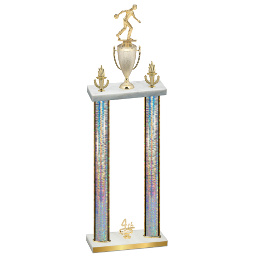 Double Silver Glacier Fourth Place Bowling Trophy