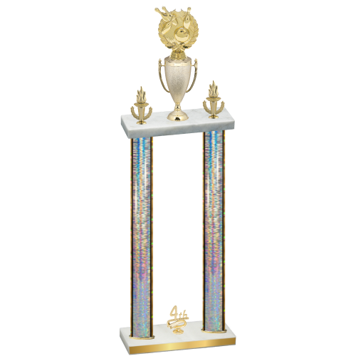 Double Silver Glacier Fourth Place Bowling Trophy