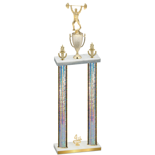 Double Silver Glacier Fourth Place Weights Trophy