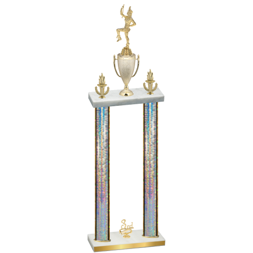 Double Silver Glacier Third Place Majorette Trophy