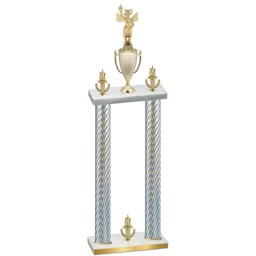 Double Silver Carbon Fiber Victory Academics Trophy