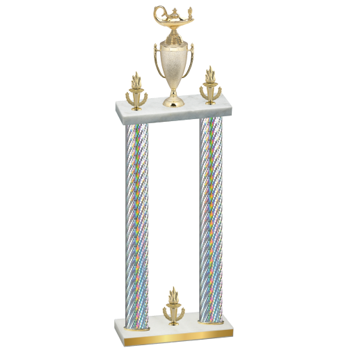 Double Silver Carbon Fiber Victory Academics Trophy