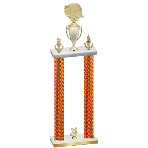 Double Orange Carbon Fiber Year Running Trophy