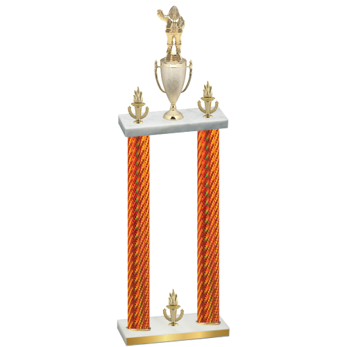 Double Orange Carbon Fiber Victory Holiday Trophy
