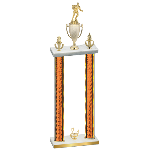 Double Orange Glacier Second Place Rugby Trophy