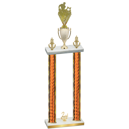 Double Orange Glacier Second Place Rugby Trophy