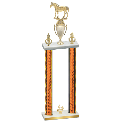 Double Orange Glacier Fourth Place Horses Trophy