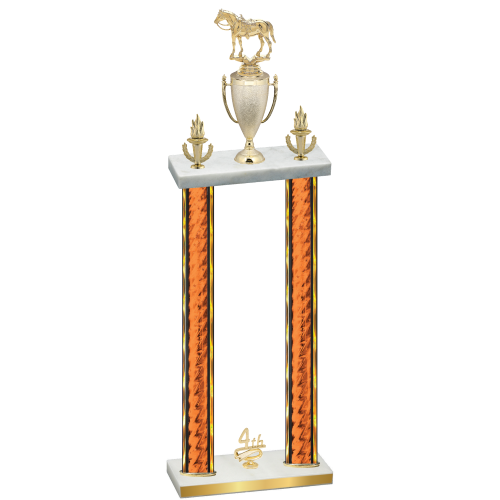 Double Orange Glacier Fourth Place Horses Trophy