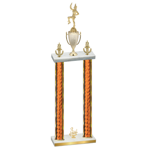 Double Orange Glacier Third Place Majorette Trophy