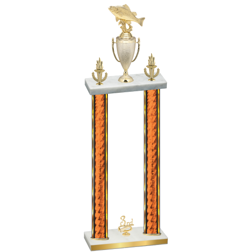 Double Orange Glacier Third Place Fishing Trophy