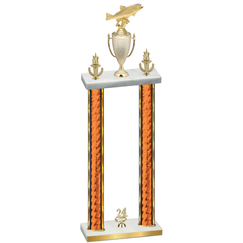 Double Orange Glacier Year Fishing Trophy