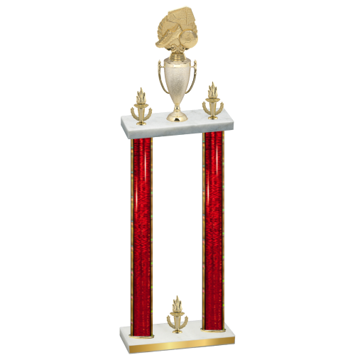 Double Red Glacier Victory Soccer Trophy