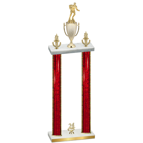 Double Red Glacier Year Rugby Trophy