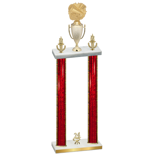 Double Red Glacier Year Cheerleading Trophy
