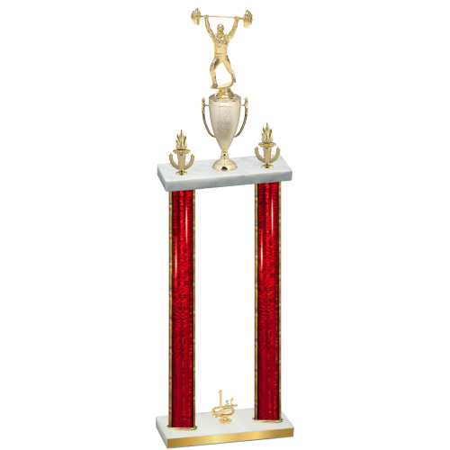 Double Red Glacier First Place Weights Trophy