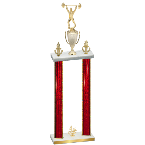 Double Red Glacier Fourth Place Weights Trophy