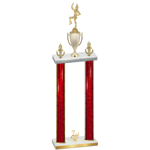 Double Red Glacier Second Place Majorette Trophy