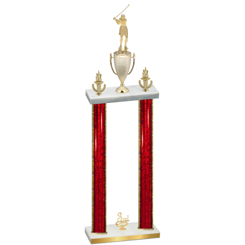 Double Red Glacier Third Place Golf Trophy