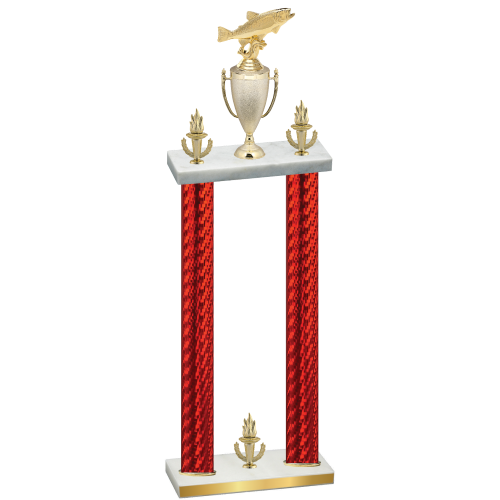 Double Red Carbon Fiber Victory Fishing Trophy