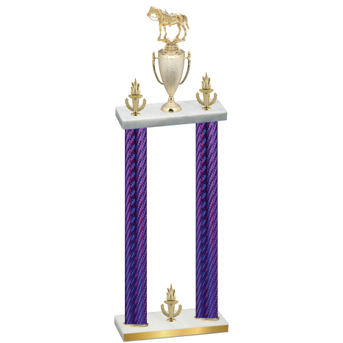 Double Purple Carbon Fiber Victory Horses Trophy