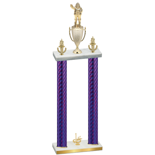 Double Purple Carbon Fiber First Place Holiday Trophy