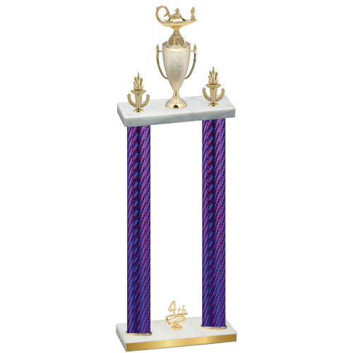 Double Purple Carbon Fiber Fourth Place Academics Trophy