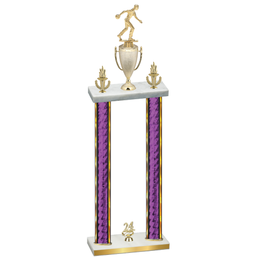 Double Purple Glacier Year Bowling Trophy