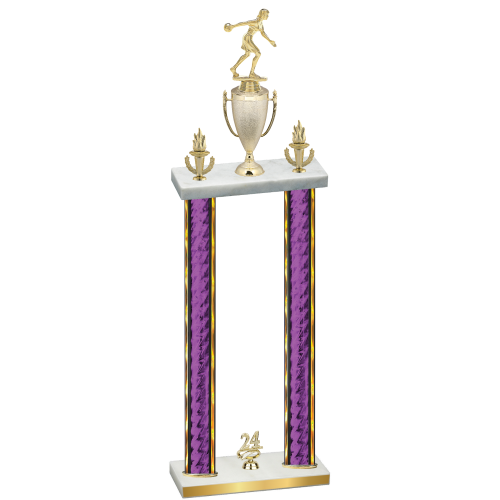 Double Purple Glacier Year Bowling Trophy