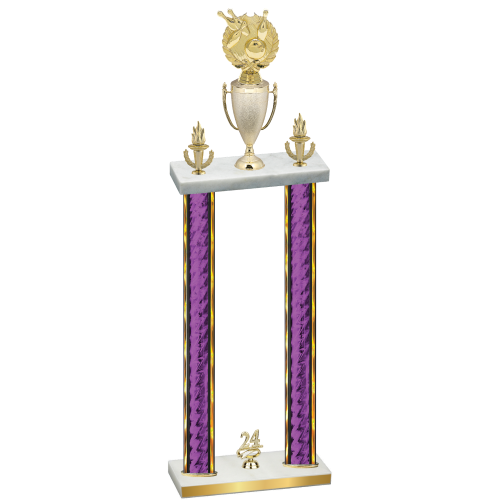 Double Purple Glacier Year Bowling Trophy