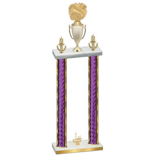 Double Purple Glacier First Place Cheerleading Trophy