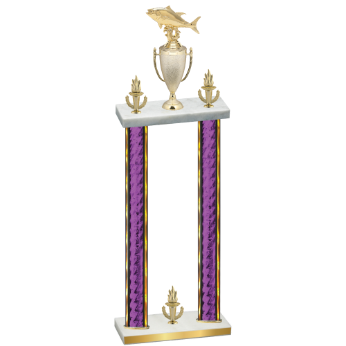 Double Purple Glacier Victory Fishing Trophy