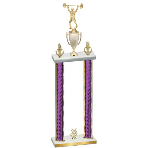 Double Purple Glacier Year Weights Trophy