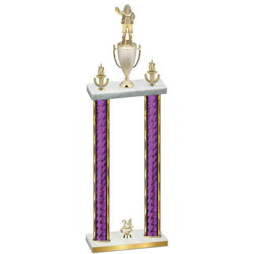 Double Purple Glacier Year Holiday Trophy