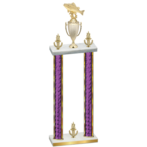Double Purple Glacier Victory Fishing Trophy