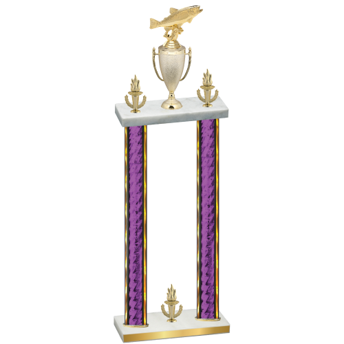 Double Purple Glacier Victory Fishing Trophy