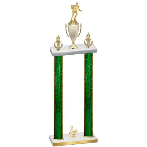 Double Green Glacier Third Place Rugby Trophy