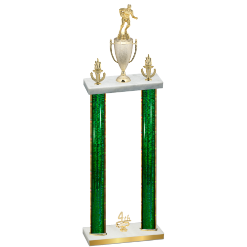 Double Green Glacier Fourth Place Rugby Trophy