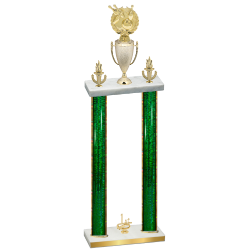 Double Green Glacier First Place Bowling Trophy