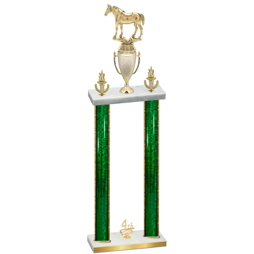 Double Green Glacier Fourth Place Horses Trophy