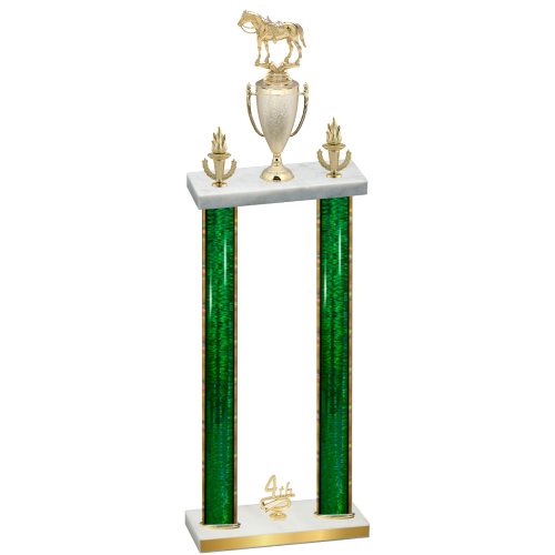 Double Green Glacier Fourth Place Horses Trophy