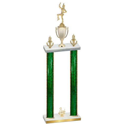 Double Green Glacier Third Place Majorette Trophy
