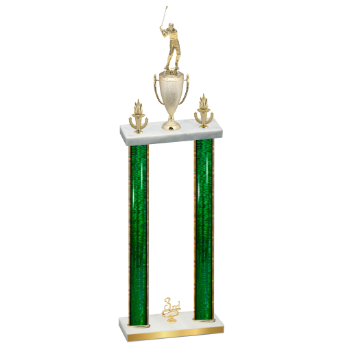 Double Green Glacier Third Place Golf Trophy