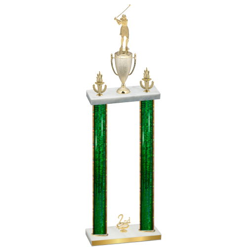 Double Green Glacier Second Place Golf Trophy